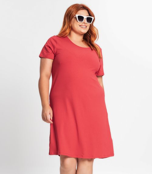 Vestido Feminino Plus Size Secret Glam Vermelho