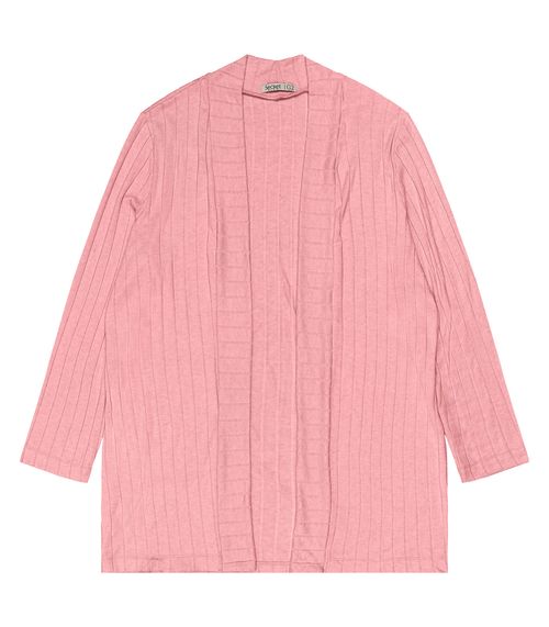 Cardigan Plus Size Feminino Secret Glam Rosa