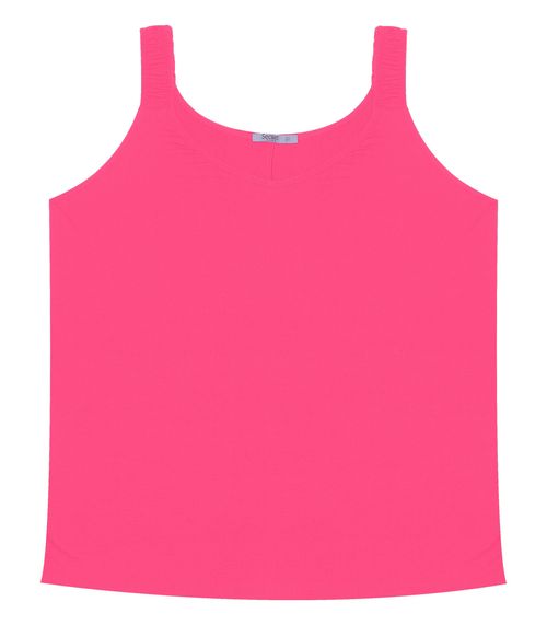 Blusa De Alça Feminina Plus Size Secret Glam Rosa