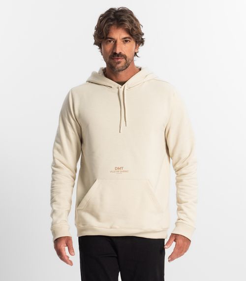 Blusão Masculino Com Capuz Diametro Bege