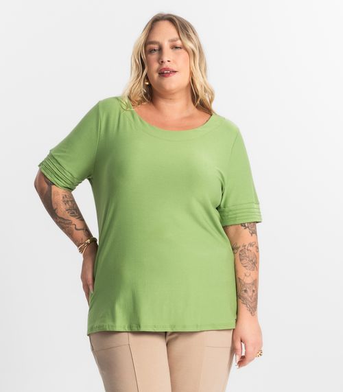 Blusa Feminina Manga Curta Secret Glam Verde
