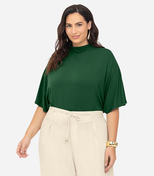 Blusa Feminina Manga Curta Secret Glam Verde