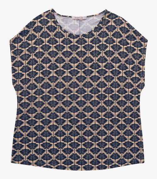Blusa Manga Morcego Plus Size Secret Glam Marrom