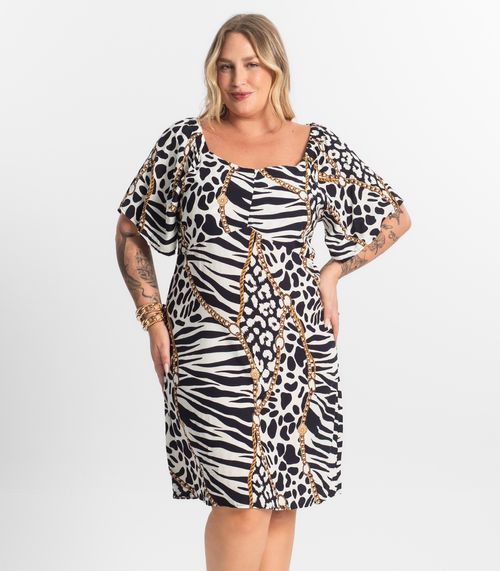 Vestido Curto Ciganinha Secret Glam Branco