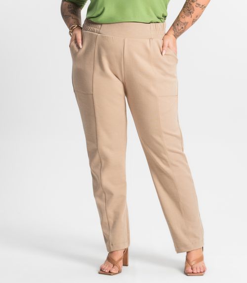 Calça Plus Size Secret Glam Marrom