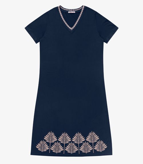 Vestido Super Midi Plus Size Secret Glam Azul
