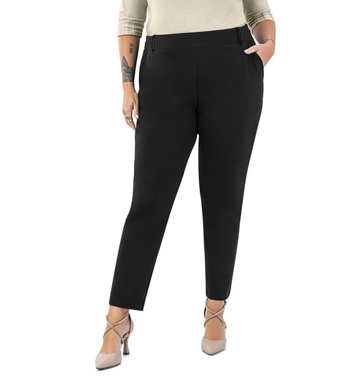 Calça Slim Plus Size Feminina Secret Glam Preto