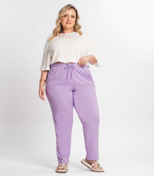 Calça Feminina Plus Size Viscose Secret Glam Roxo