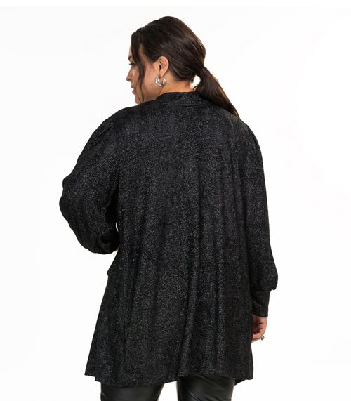 Cardigan Tricot Shine Secret Glam Preto