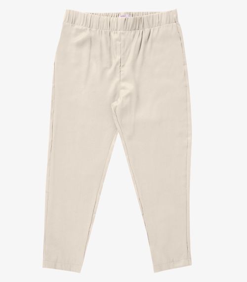 Calça Tecido Favo Plus Size Secret Glam Bege
