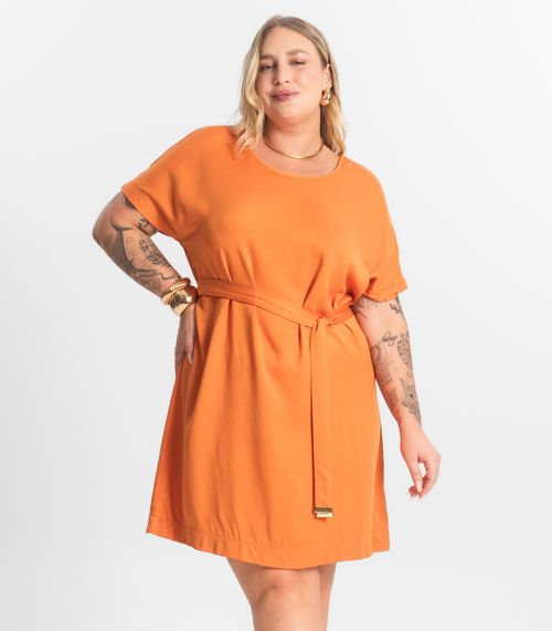 Vestido Curto Secret Glam Laranja