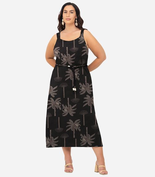 Vestido Midi Secret Glam Preto