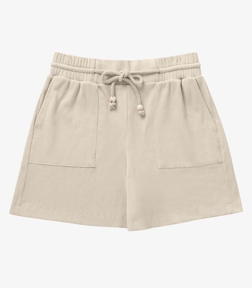 Bermuda Feminina Moletinho Secret Glam Bege