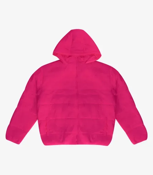 Jaqueta Microfibra Feminina Plus Size Secret Glam Rosa