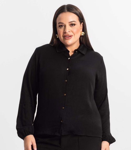 Camisa Manga Longa Secret Glam Secret Glam Preto