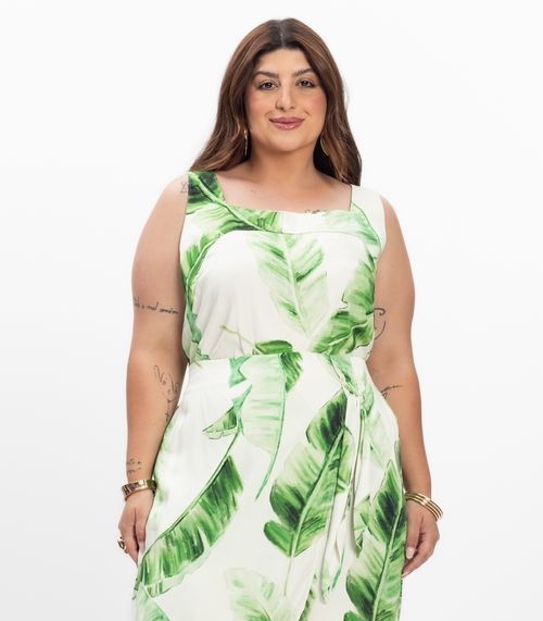 Regata Feminina Plus Size Secret Glam Bege