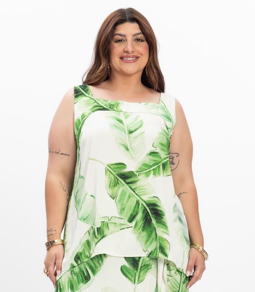 Regata Feminina Plus Size Secret Glam Bege