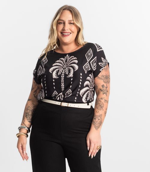 Blusa Feminina Manga Morcego Secret Glam Preto