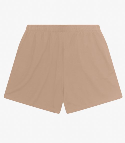 Shorts Feminino Plus Size Com Bolsos Secret Glam Marrom