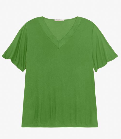 Blusa Visco Tricot Plus Size Secret Glam Verde